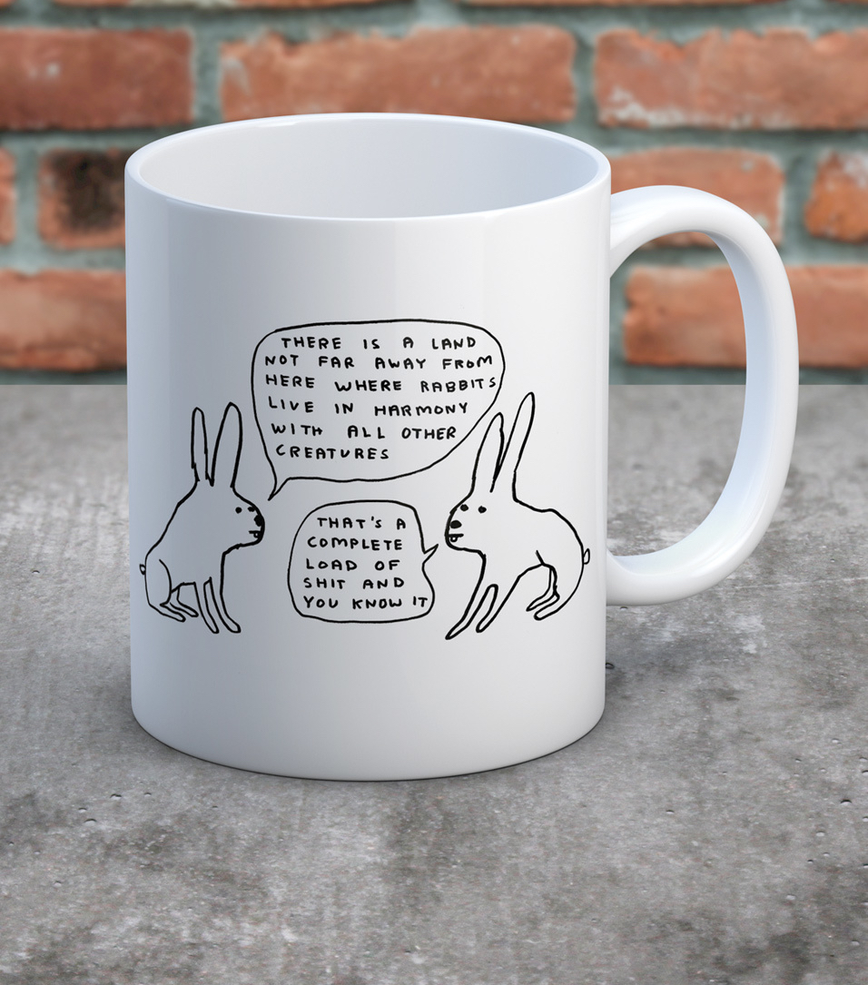 David Shrigley Boxed Mug - Live In Harmony | Papercut