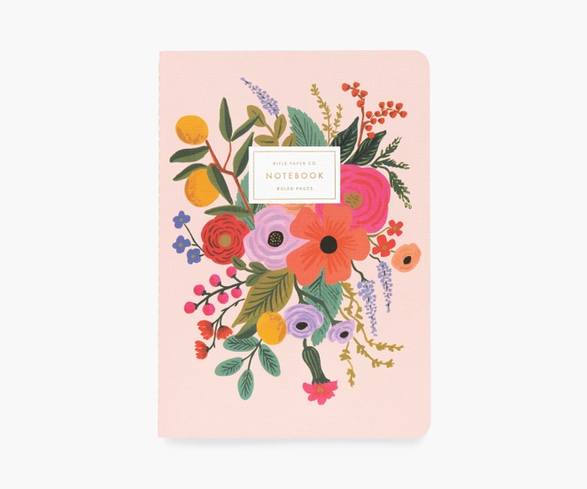 Rifle Paper Co. – Set of 3 Garden Party Stitched Notebook Set | Papercut