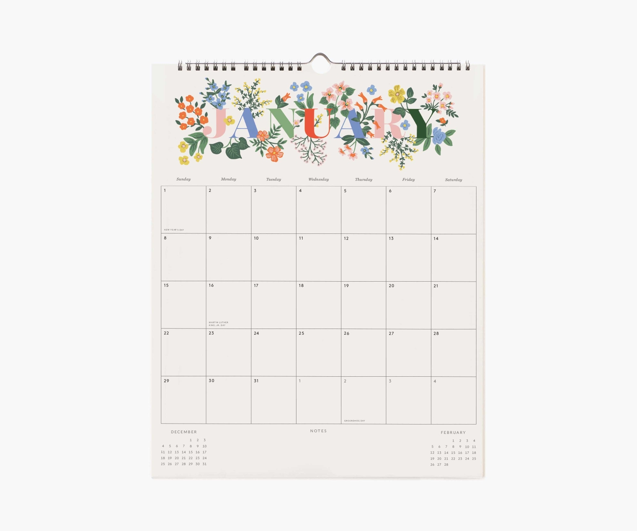 Rifle Paper Co 2023 Mayfair Appointment Wall Calendar Papercut
