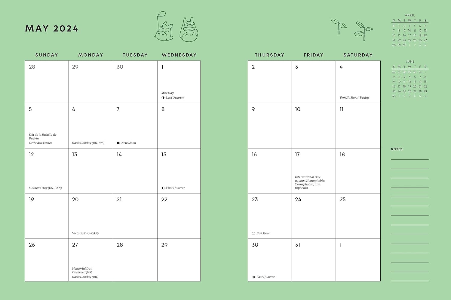 My Neighbor Totoro 2024 Engagement Calendar Papercut